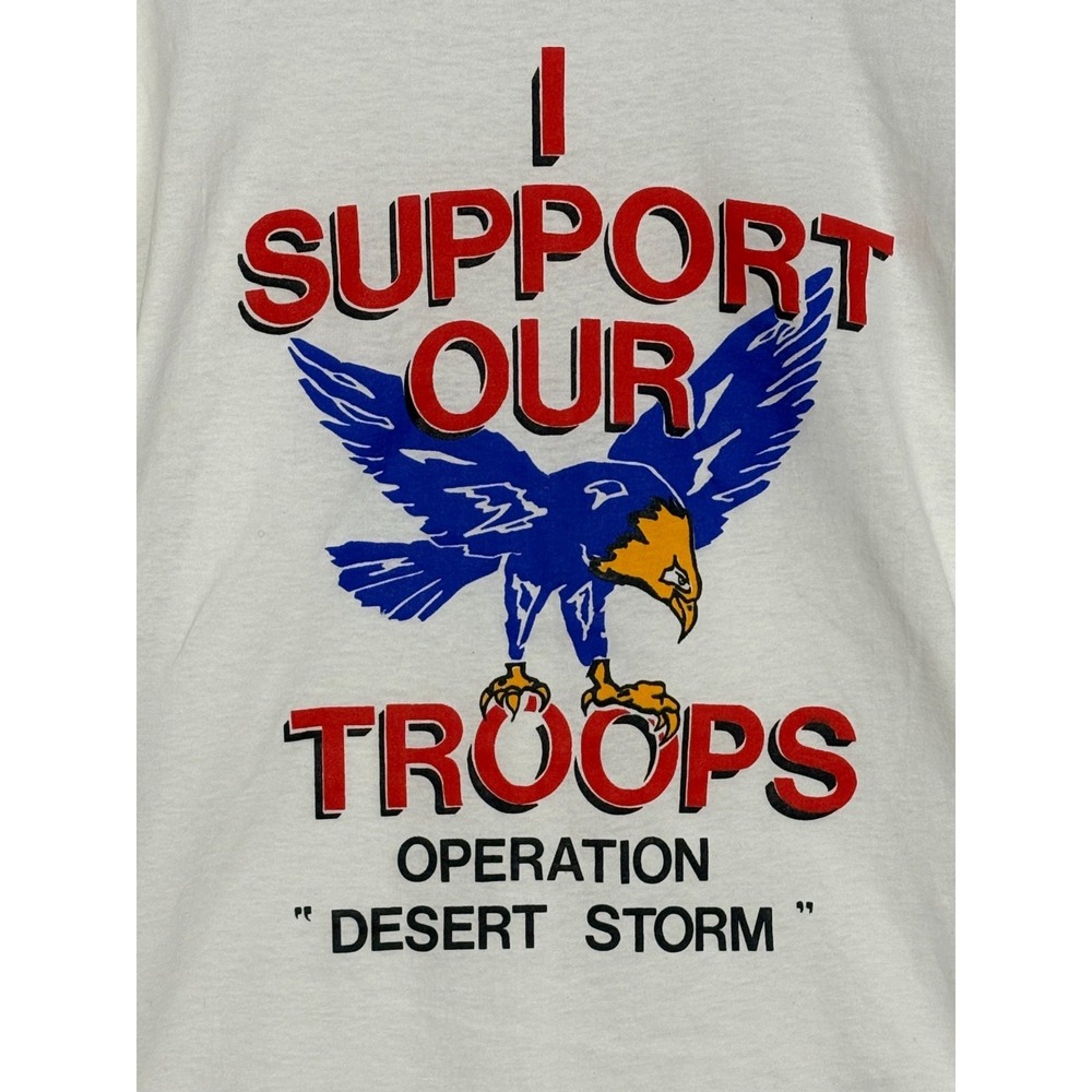 Support Our Troops Operation Desert Storm Mens White XL Screen Stars Best